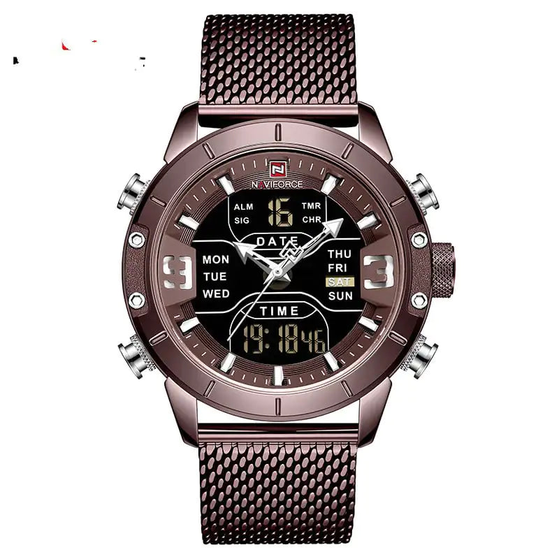 Men's Business Quartz Watch with Alarm and Calendar