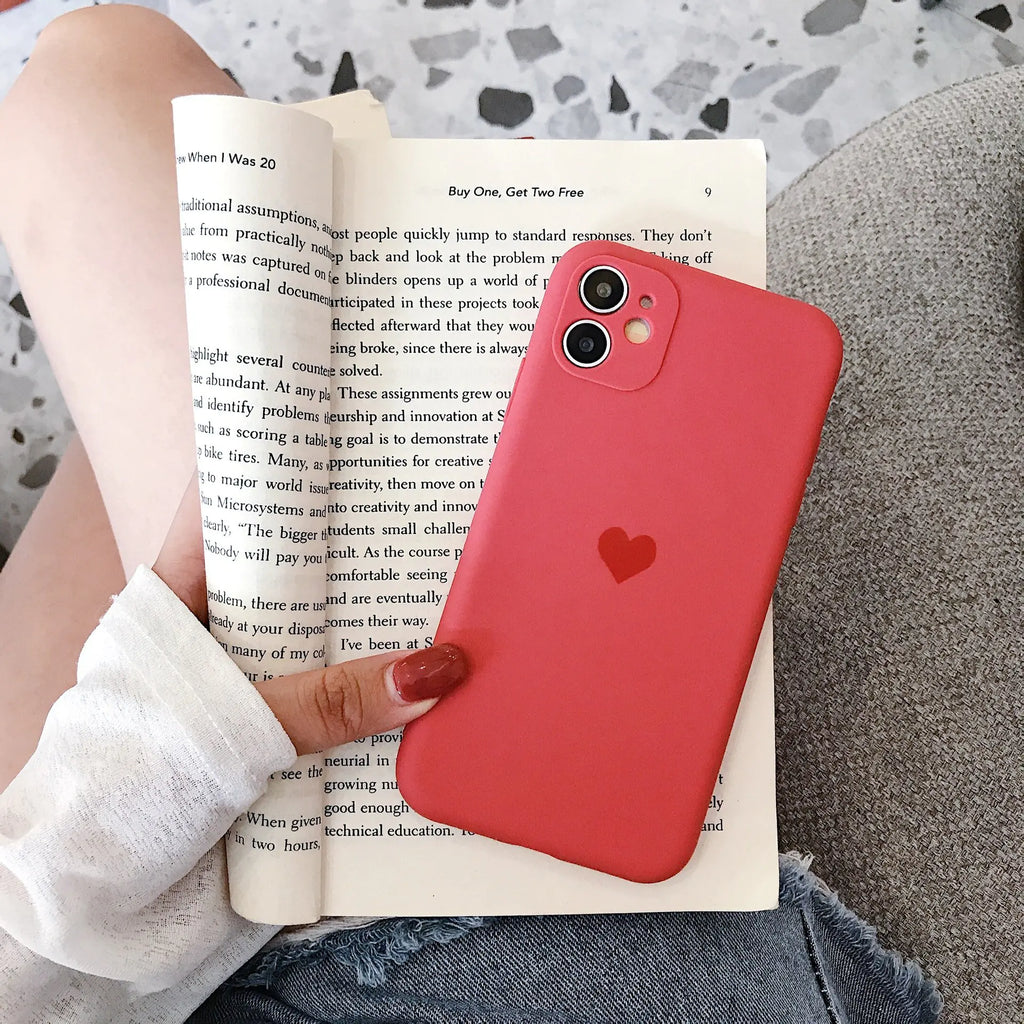 Liquid Heart Frosted Phone Case
