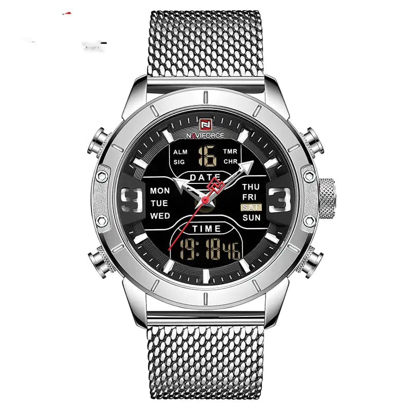 Men's Business Quartz Watch with Alarm and Calendar