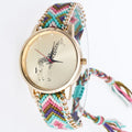Woven Quartz Floral Women's Watch