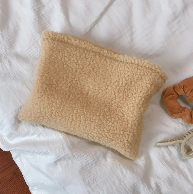 Plush Lambwool Makeup Pouch and Organizer Bag