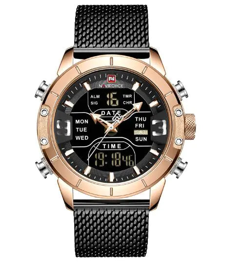 Men's Business Quartz Watch with Alarm and Calendar