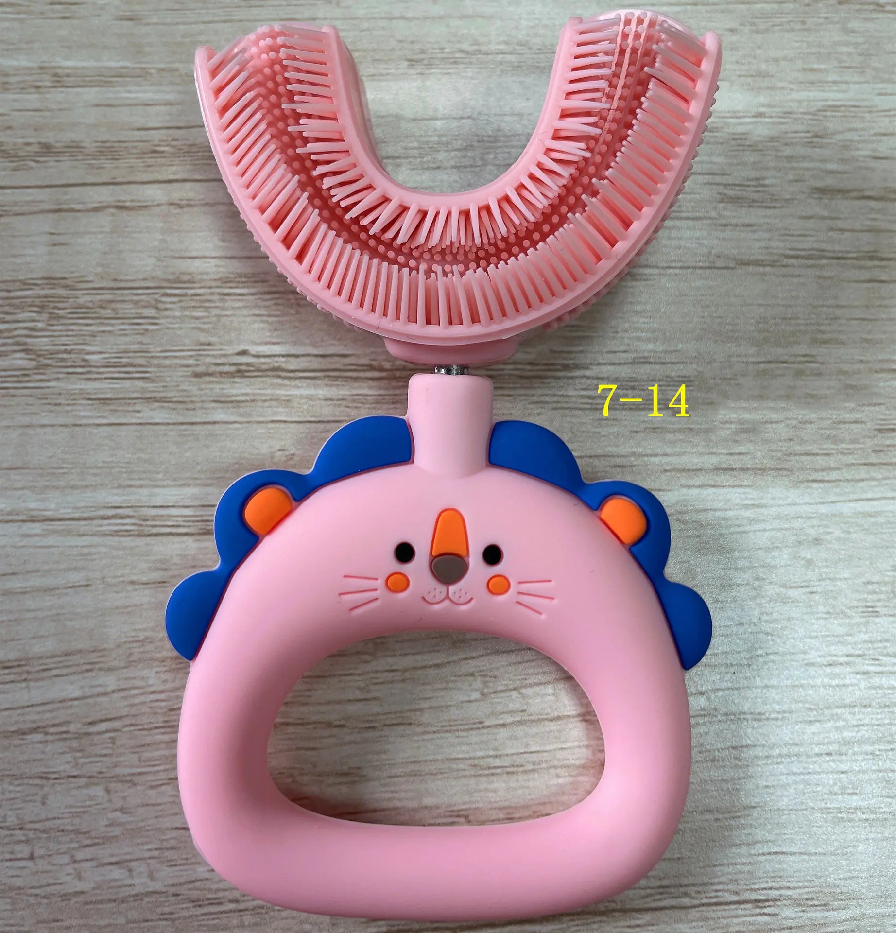 U-Shaped Little Lion Silicone Toothbrush for Kids