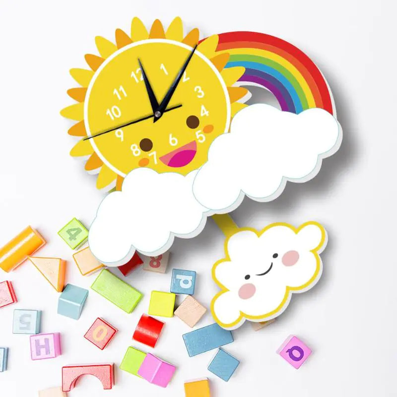 Creative Cartoon Wall Clock for Bedroom and Living Room